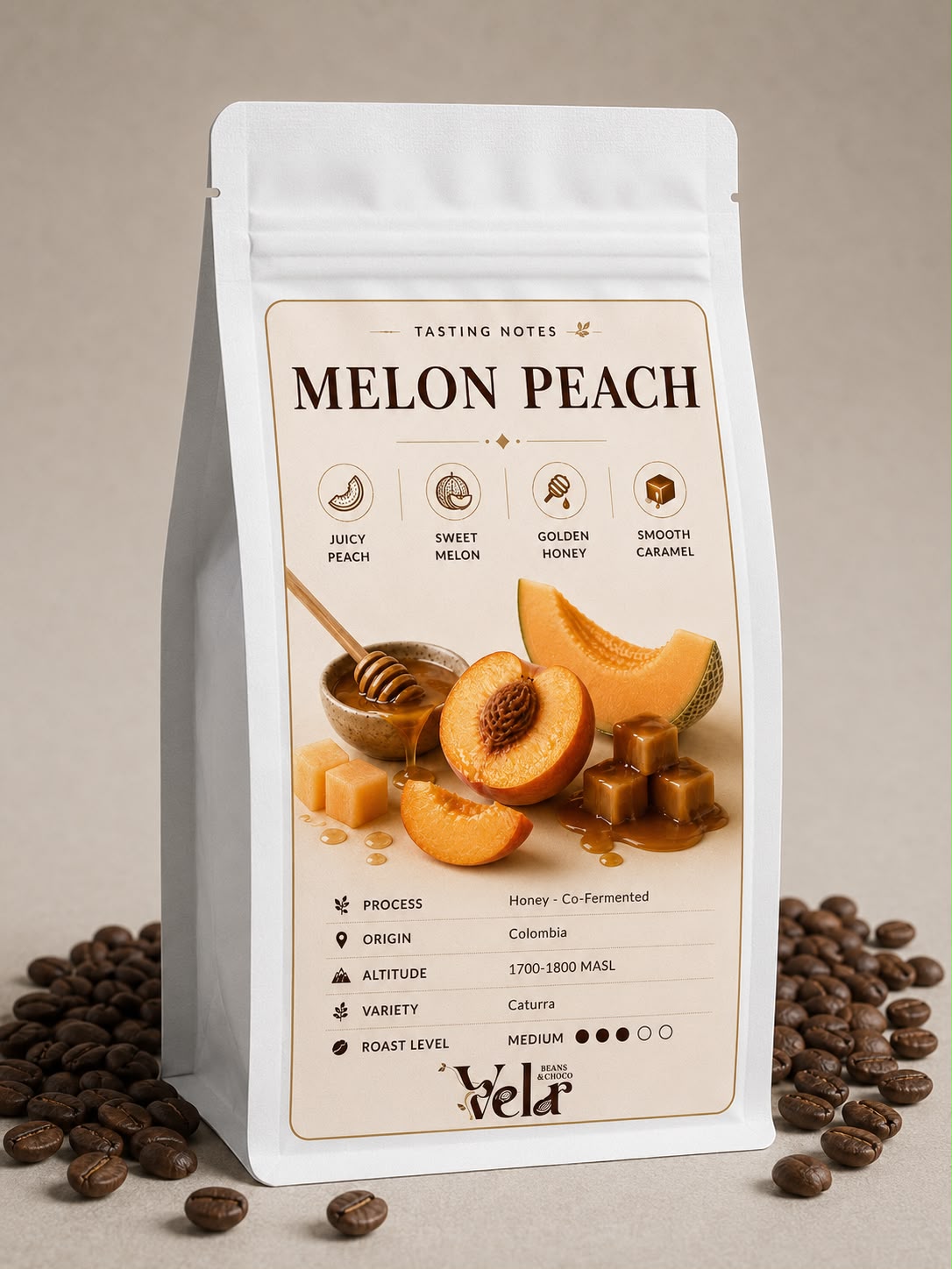 Melon Peach Beans